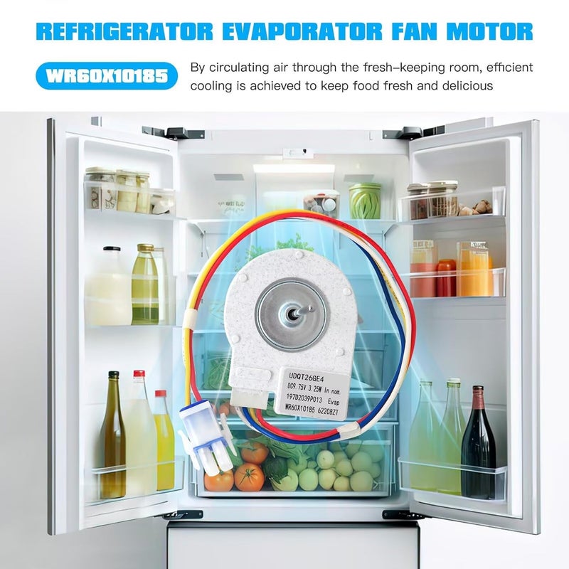 WR60X10185 Refrigerator Evaporator Fan Motor Replaces 197D2039P008 Fits General Electric Hotpoint - Image 4